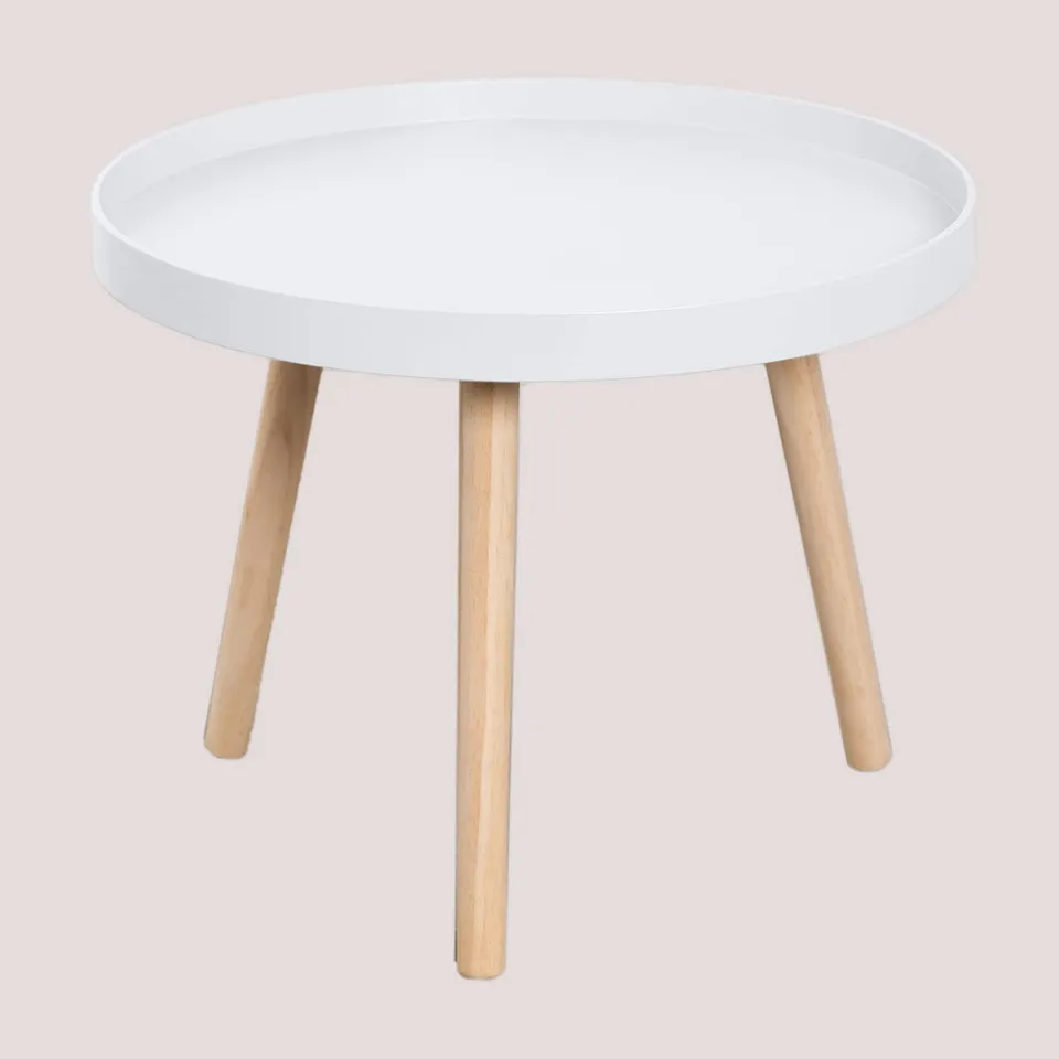 Sklum Sigma tavolino rotondo legno Ø50 naturale gambe pino