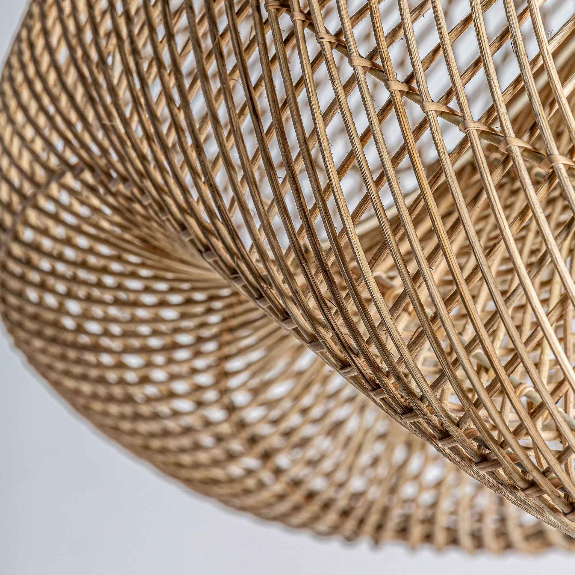 Bambua Zush lampadario rattan naturale grande