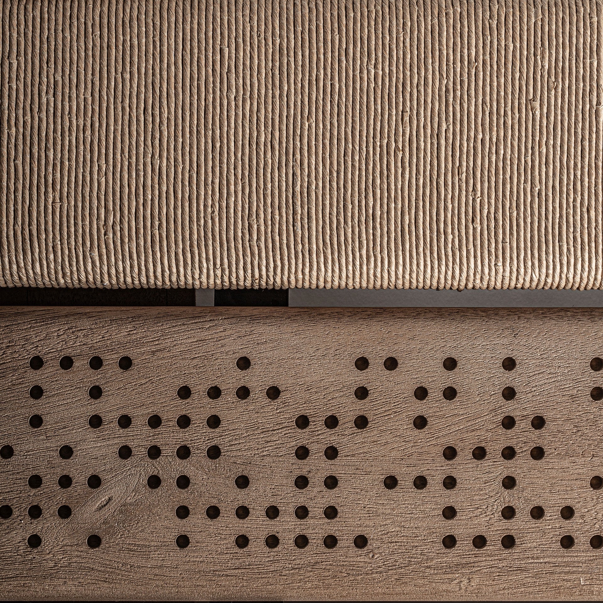 Bambua Jacquard Tavolino da Caffè Basso in Legno Mango