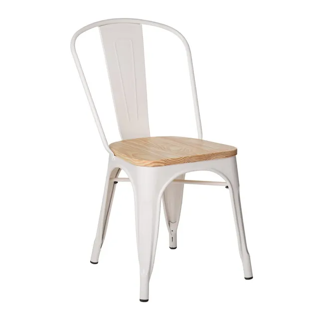 Sklum LIX Opaca Sedia Impilabile Legno Beige Crema