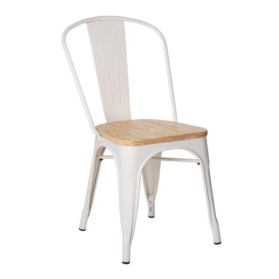 Sklum LIX Opaca Sedia Impilabile Legno Beige Crema