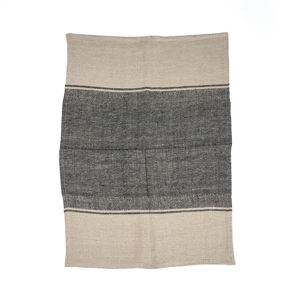 Bambua The Linen Moody strofinaccio lino nero 50x70