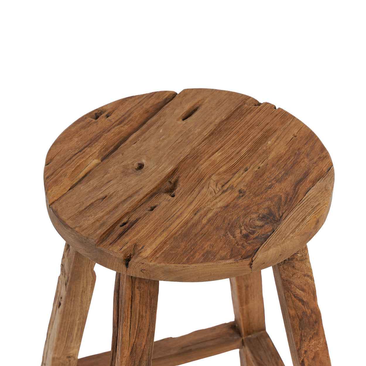 Bambua Shibori Sgabello Bar Natural Legno Teak