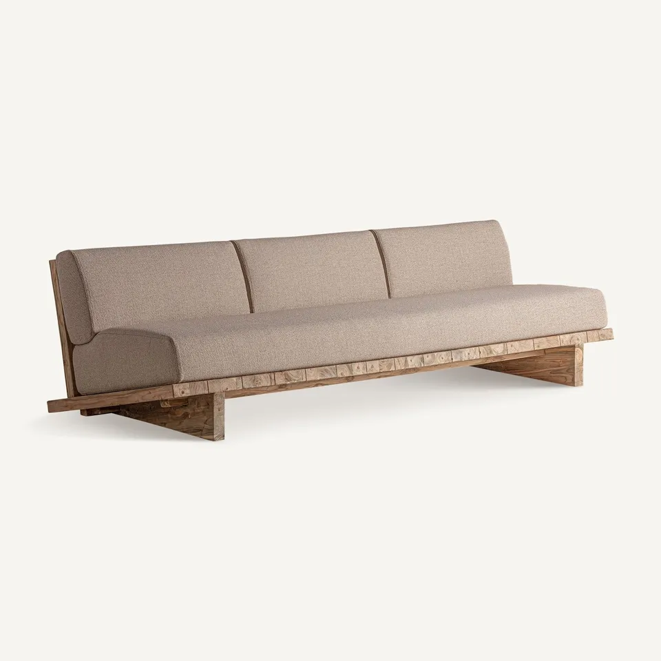 Bambua Pure divano in legno ferroviario da esterno