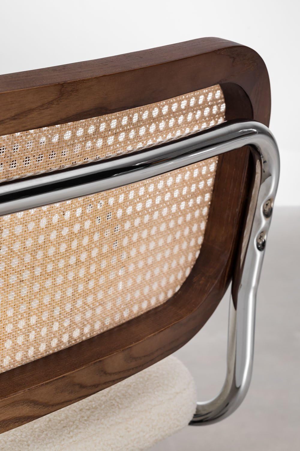 Sklum Tento Sedia da Ufficio in Ciniglia con Rattan