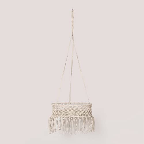 Sklum Norberg cestino pensile macramè beige Ø45 cm