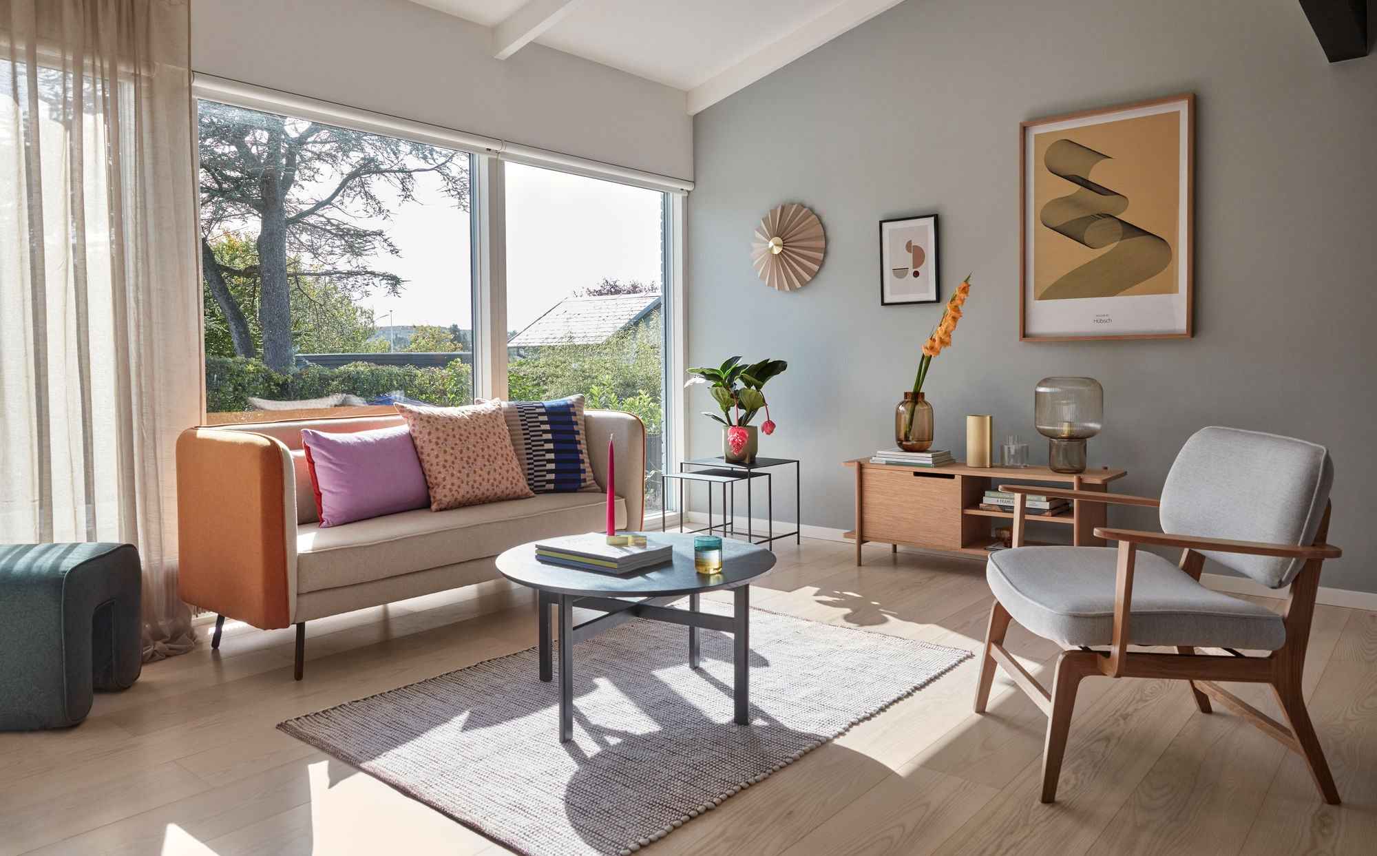 Bambua Haze poltrona lounge grigio naturale rovere