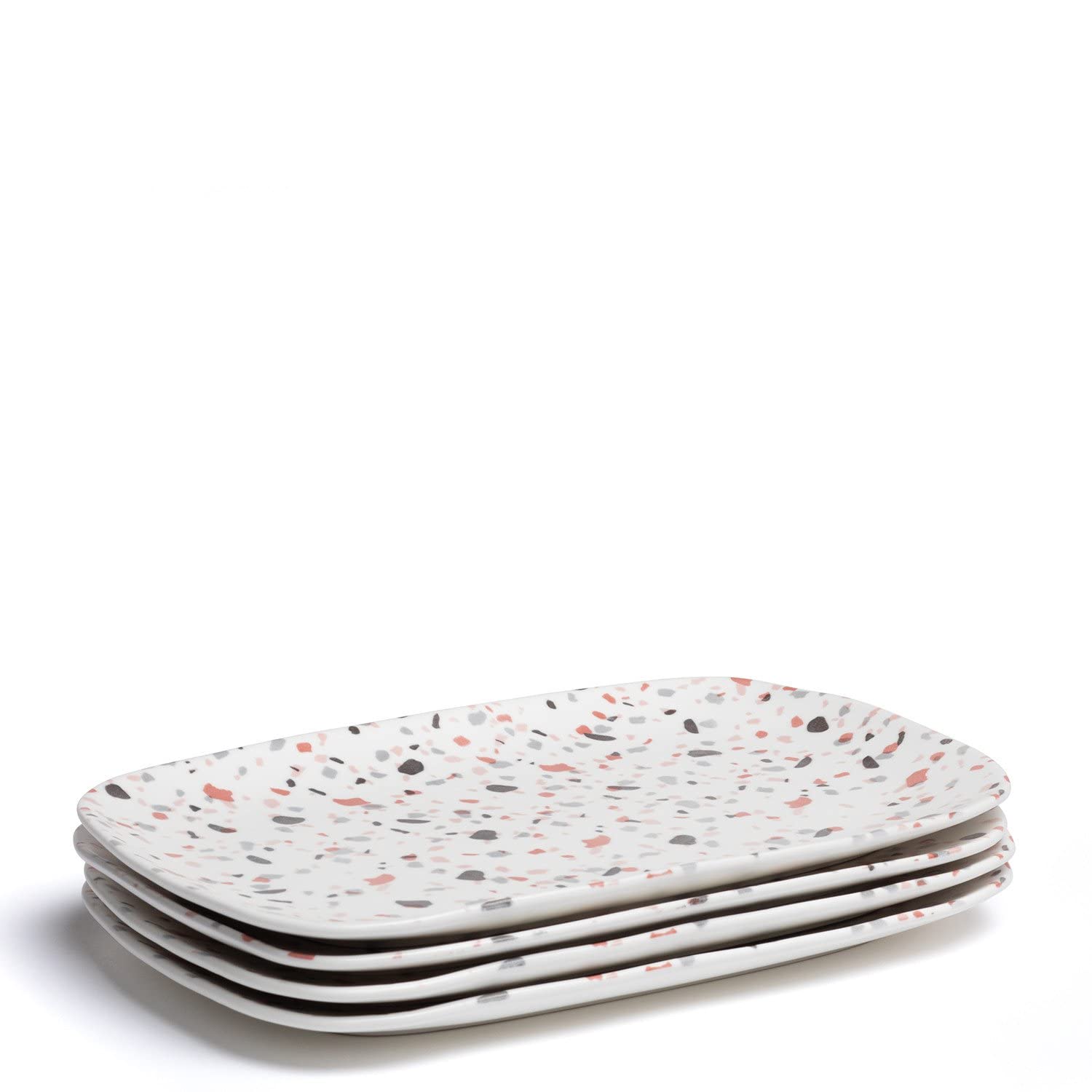 Sklum Ecöh vassoi porcellana terrazzo bianco set 4 pezzi