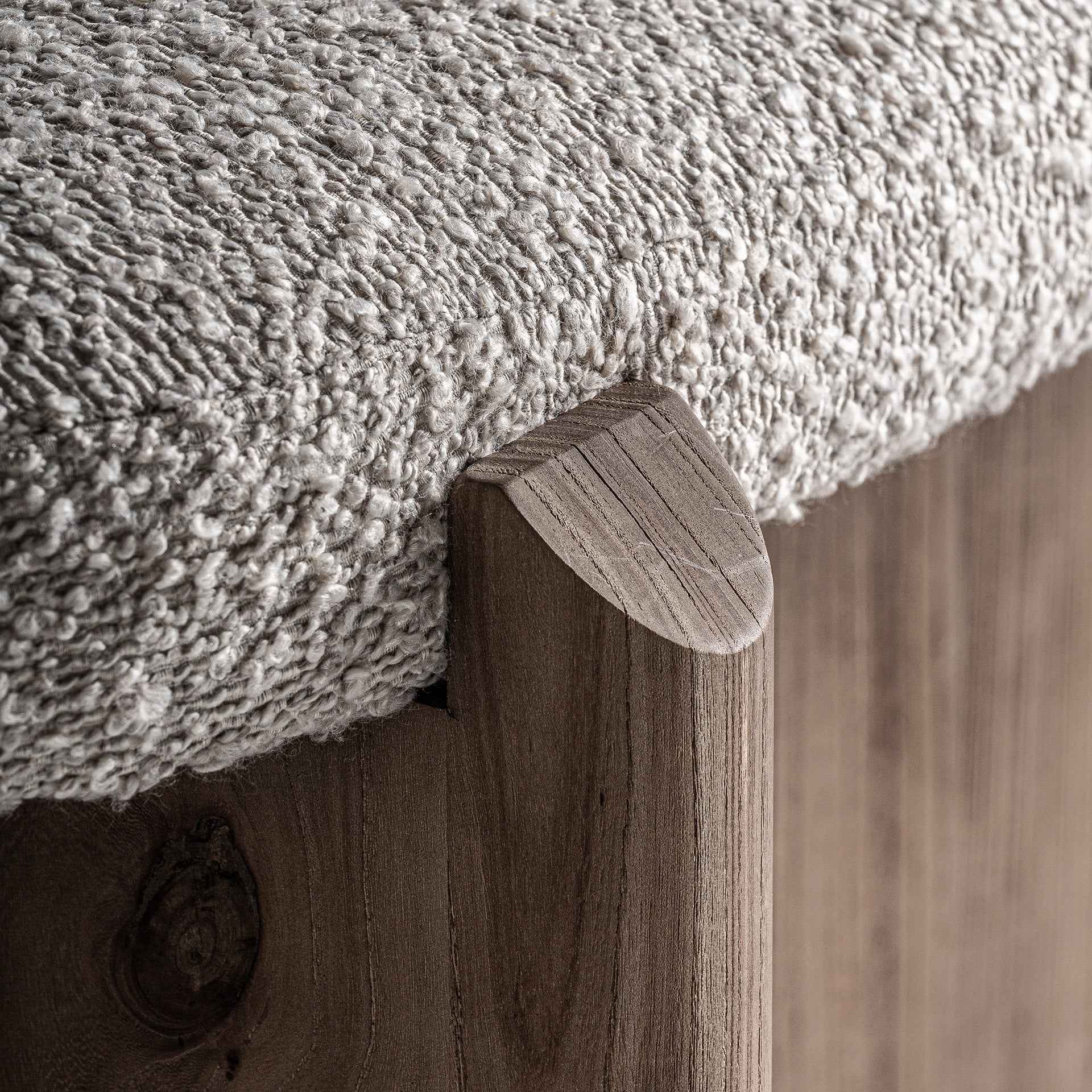 Bambua Jacquard panca da letto legno beige