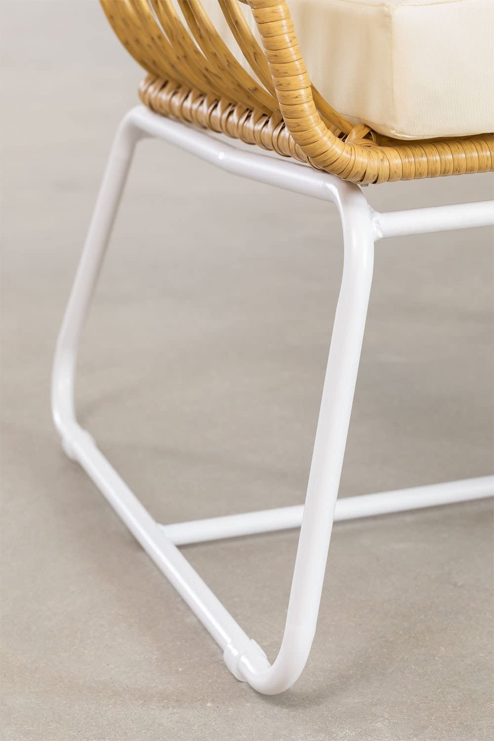 Sklum Naomi poltrona giardino rattan braccioli natural