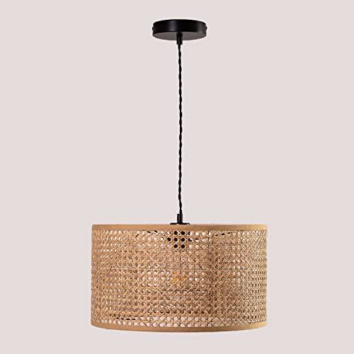 Sklum Serri lampada da soffitto rattan E27 interni