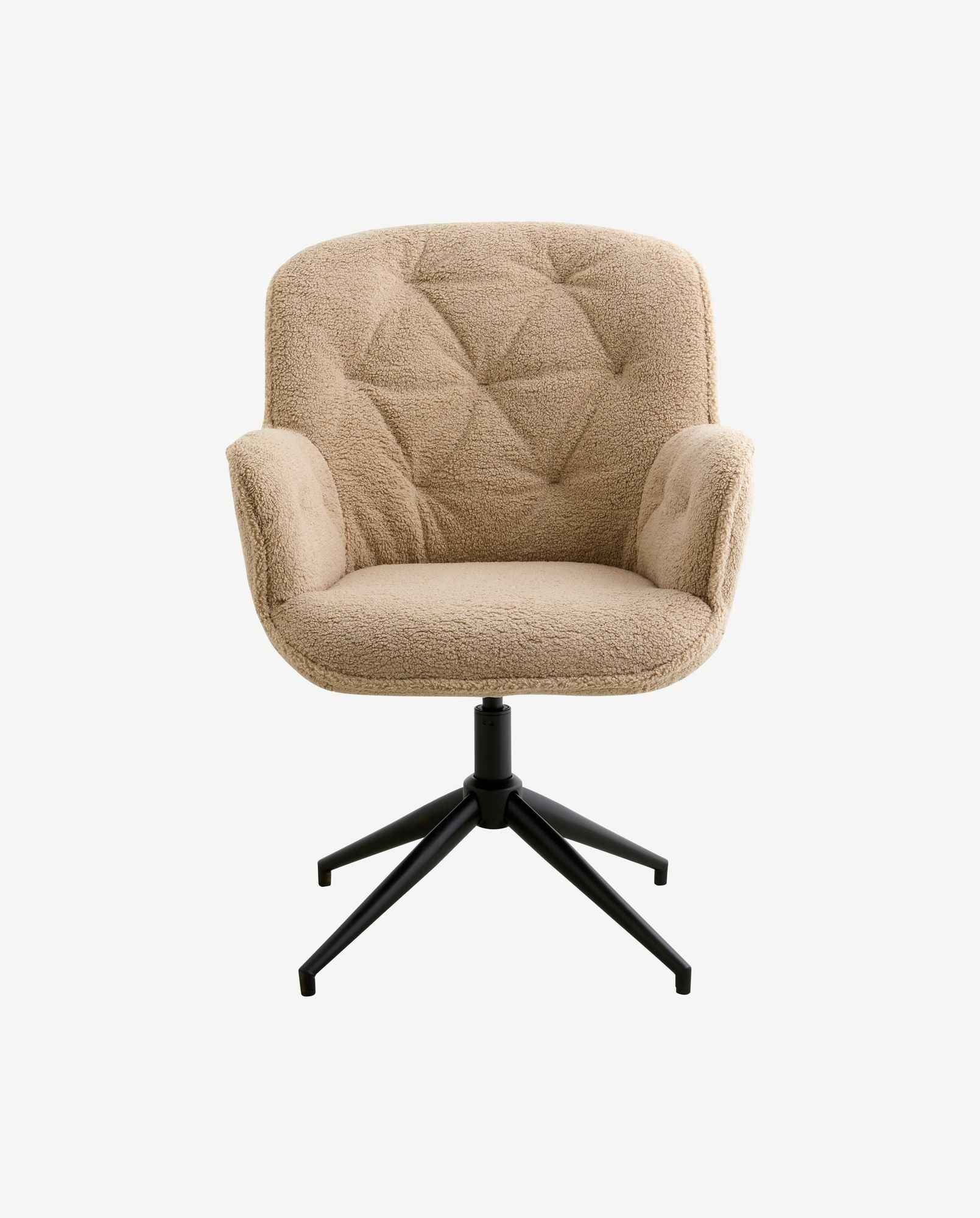 Bambua Lea sedia da ufficio beige bouclé