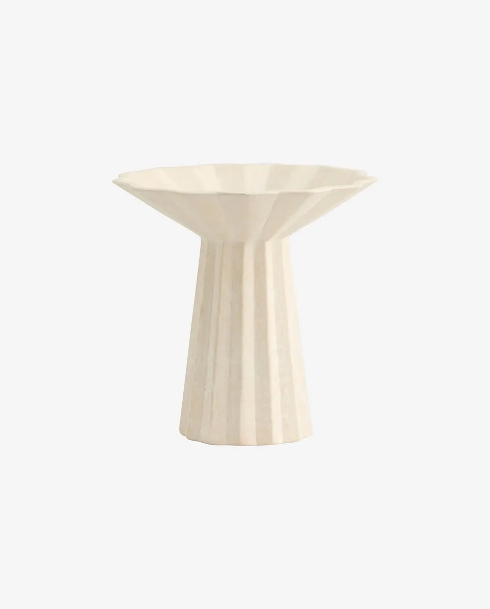 Bambua Minu Vaso in Ceramica Avorio S