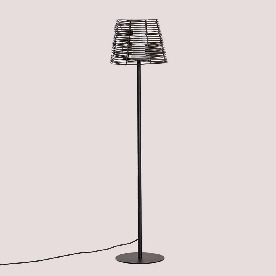 Sklum Bissel Lampada da Terra Esterno Effetto Legno