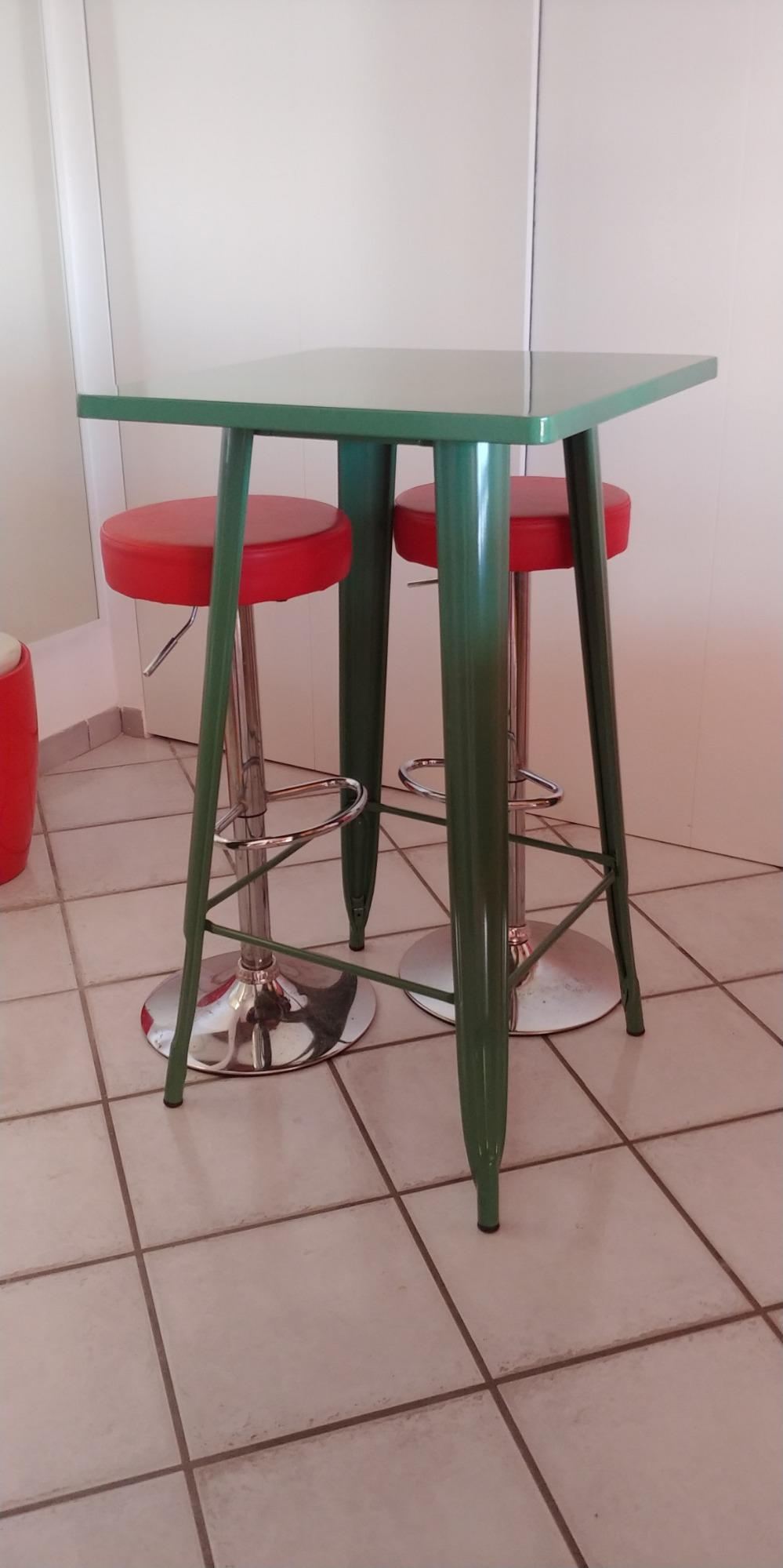 Sklum LIX tavolo alto in acciaio nero 60x60