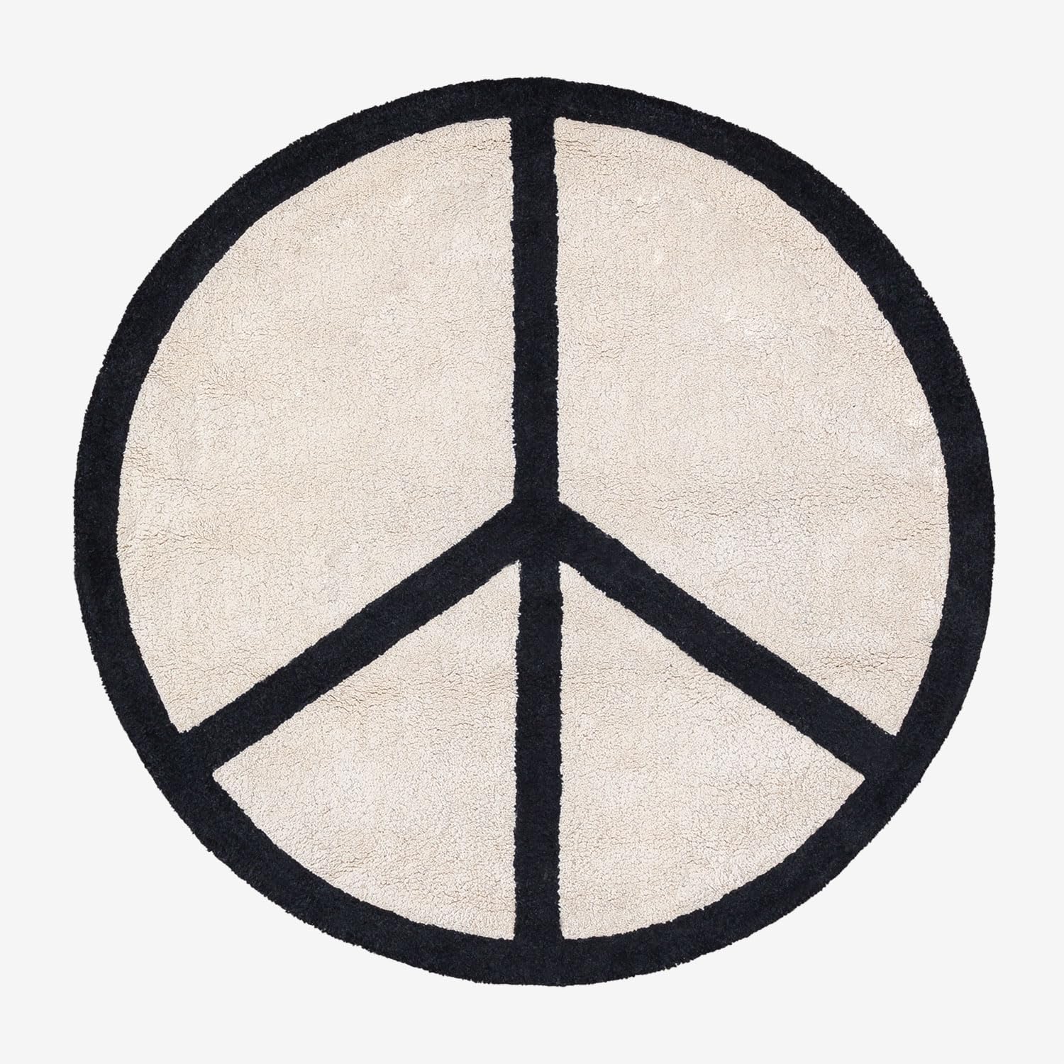 Sklum Pau tappeto rotondo in cotone Ø100 cm bianco nero