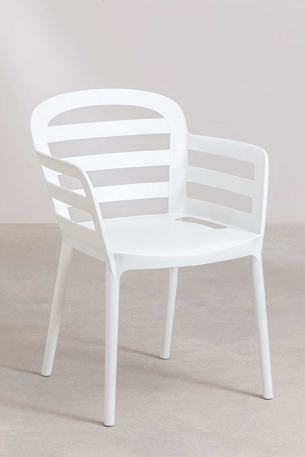 Sklum Gerum set 2 sedie giardino bianche con braccioli