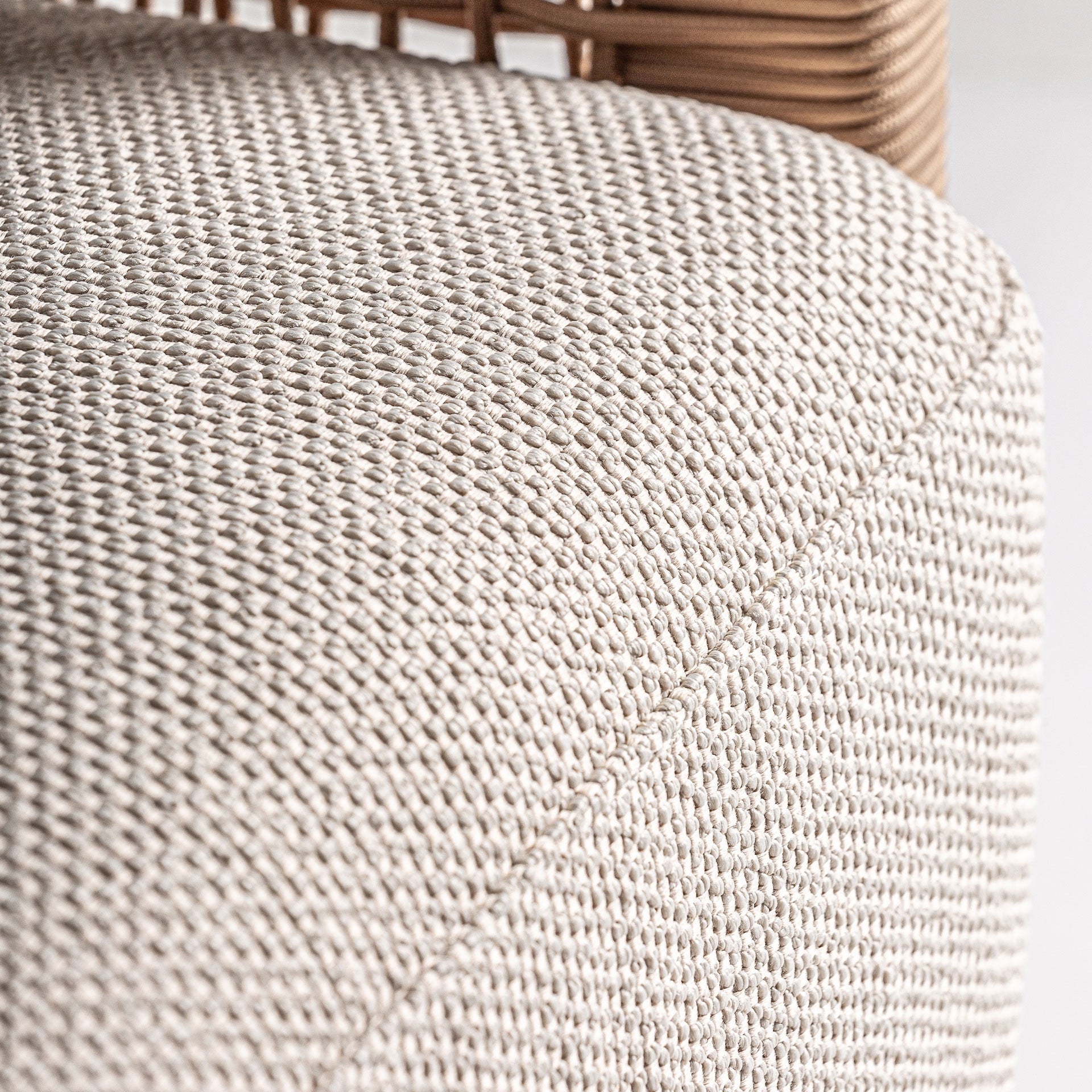 Bambua Trena poltrona teak crema da esterno