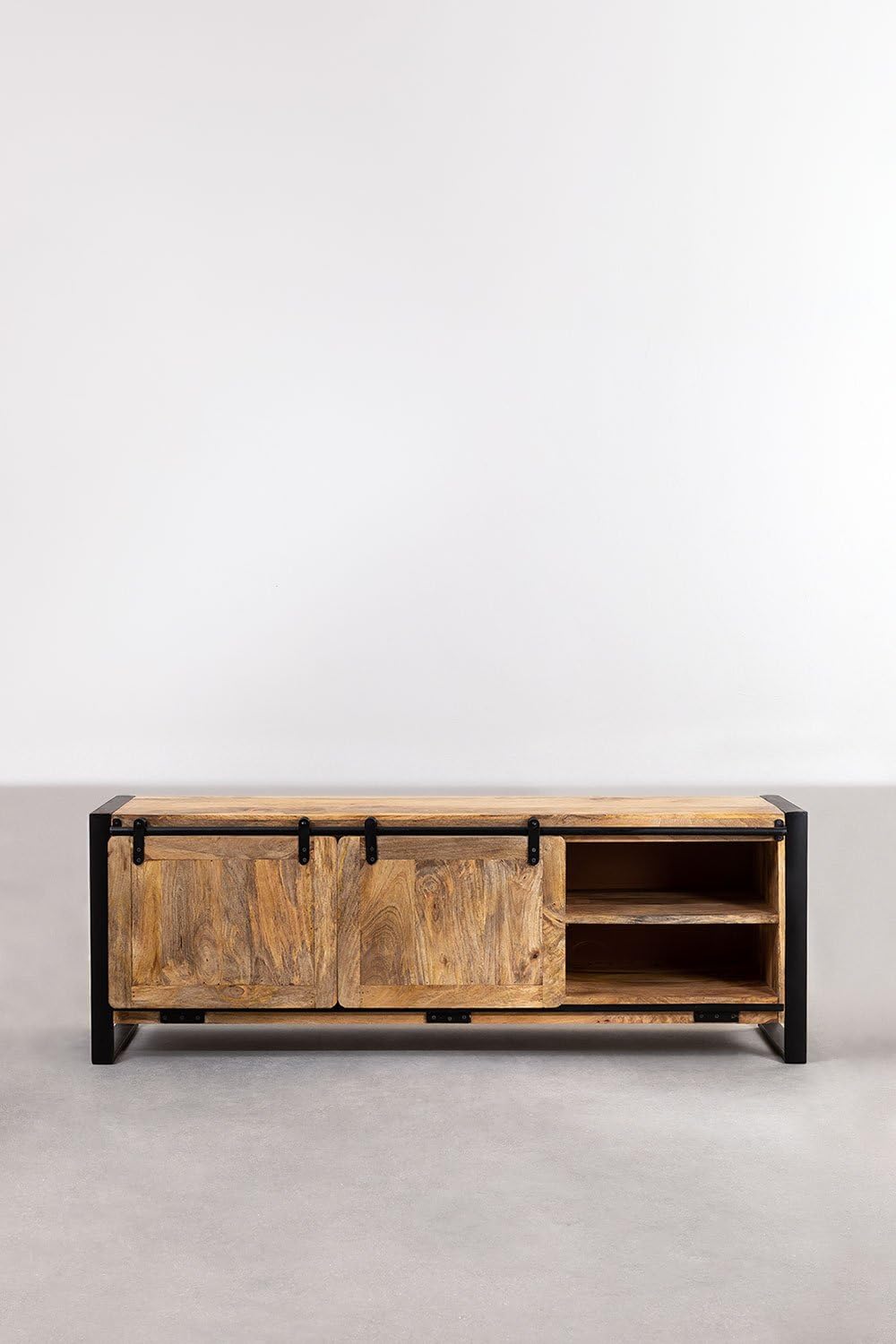 Sklum Kiefer Style Black Natural mobile TV legno mango