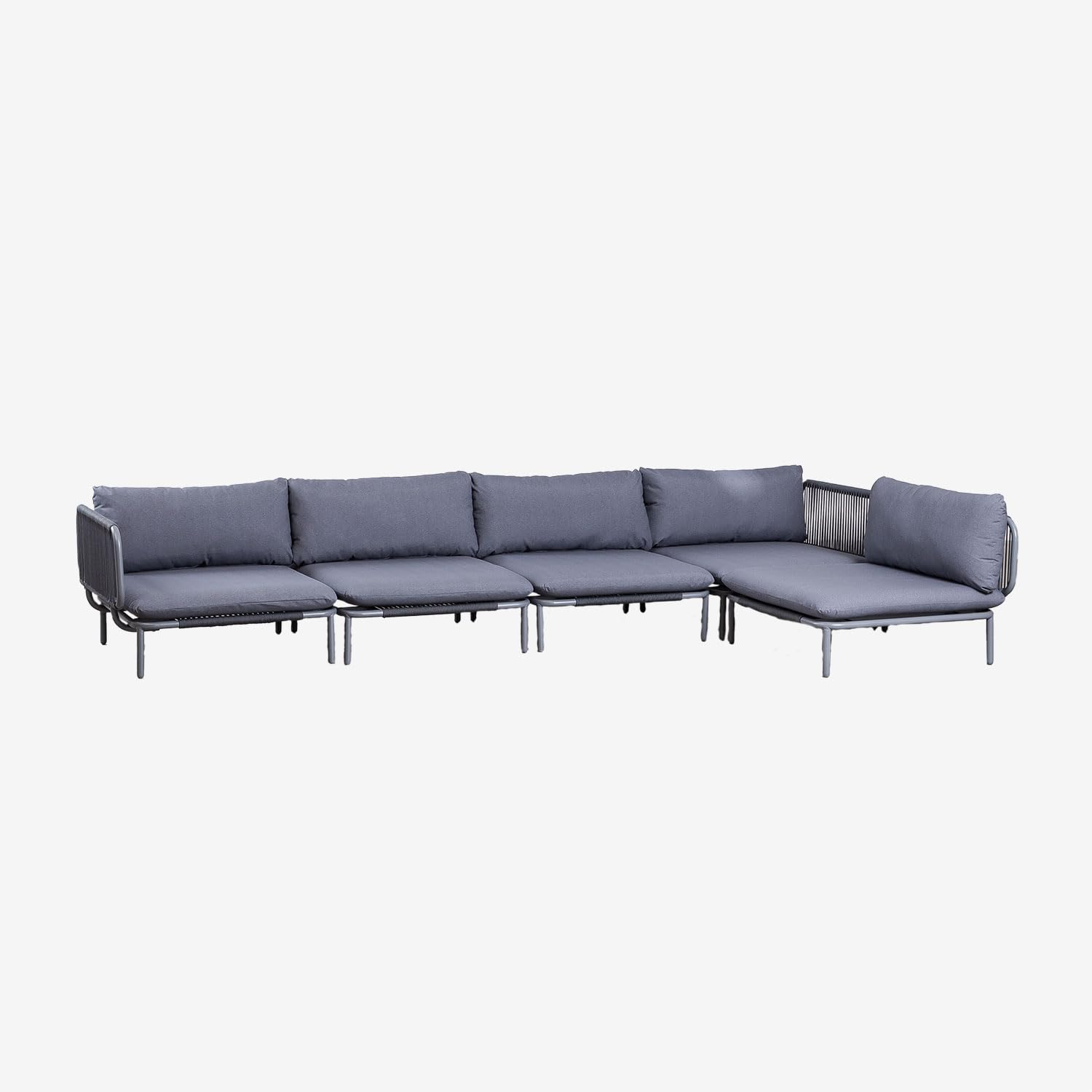 Sklum Roubly Style Divano Angolare Giardino 5 Pezzi