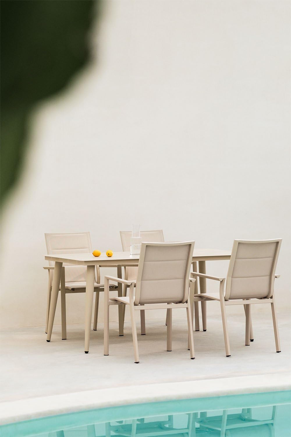 Sklum Kevan Karena set tavolo sedie giardino 160x90 4 posti alluminio