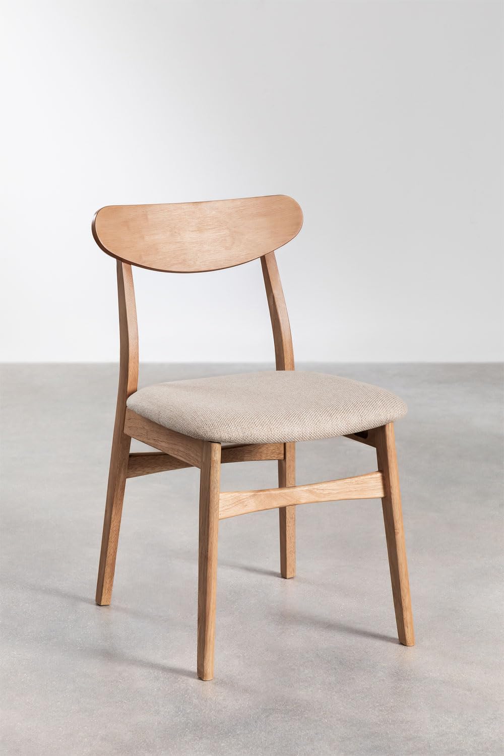 Sklum Cloda sedia da pranzo in tessuto e legno