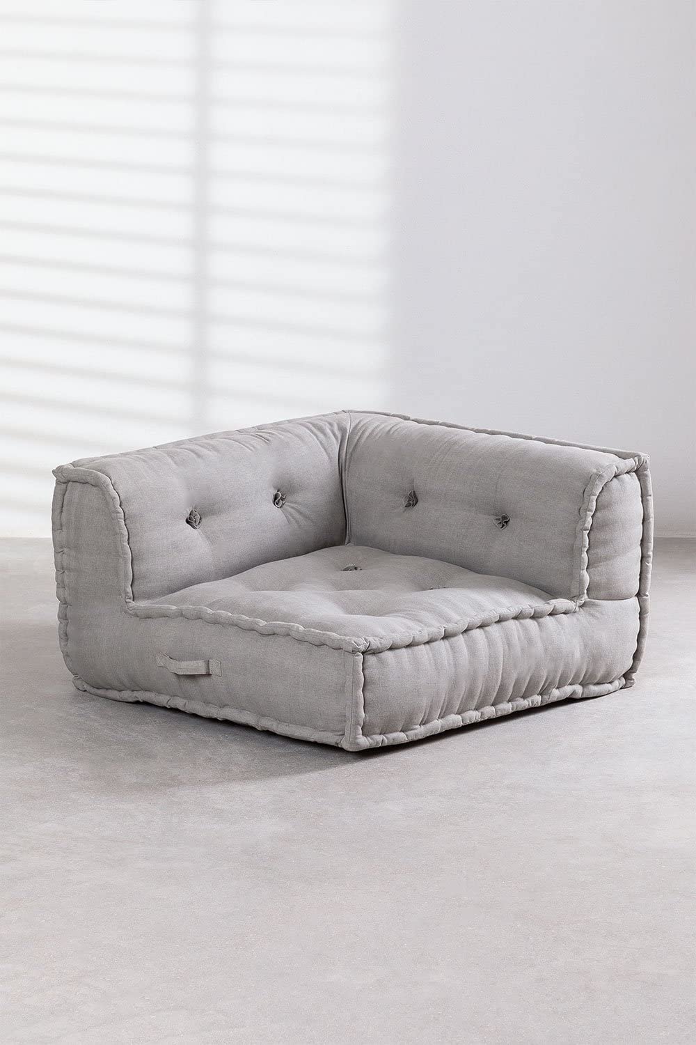 Sklum Dhel pouf modulare grigio chiaro cotone 83 cm
