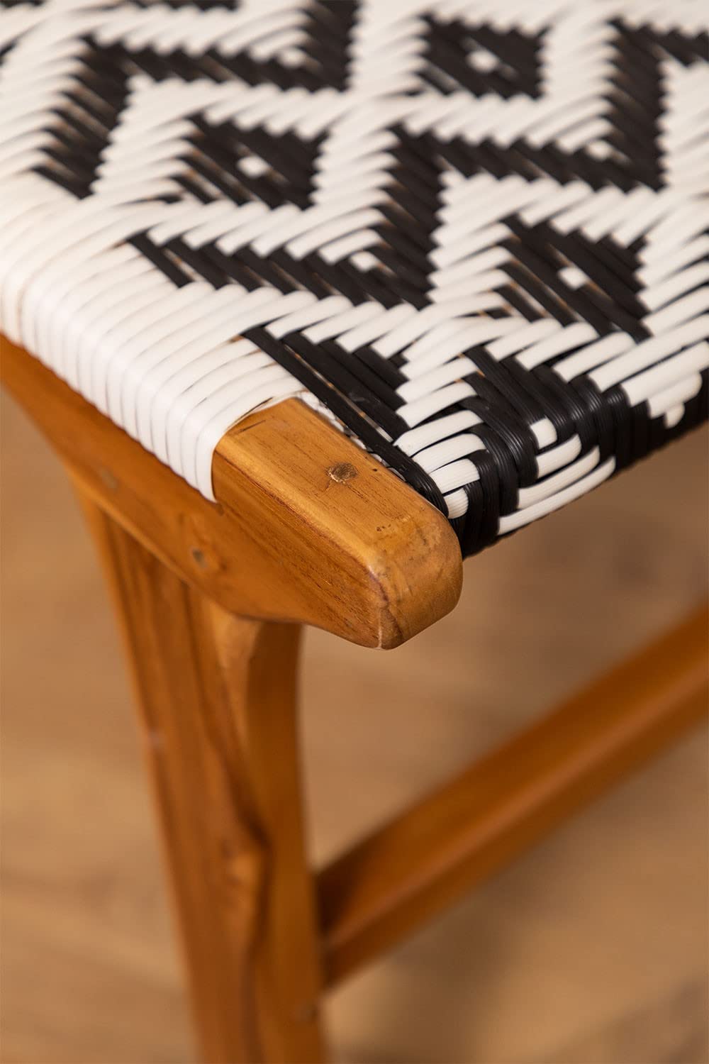 Sklum Vana sedia giardino teak e rattan naturale