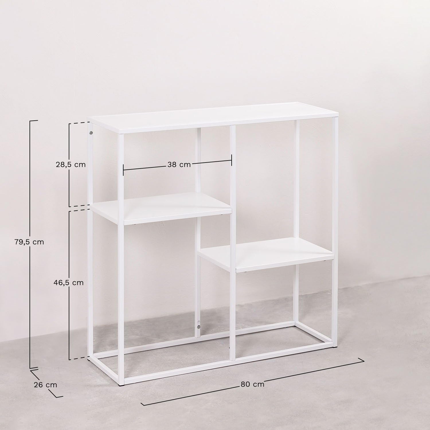 Sklum Thura scaffale acciaio nero 80 cm