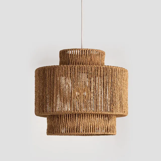 Sklum Kena lampada a sospensione carta Ø40 cm rattan