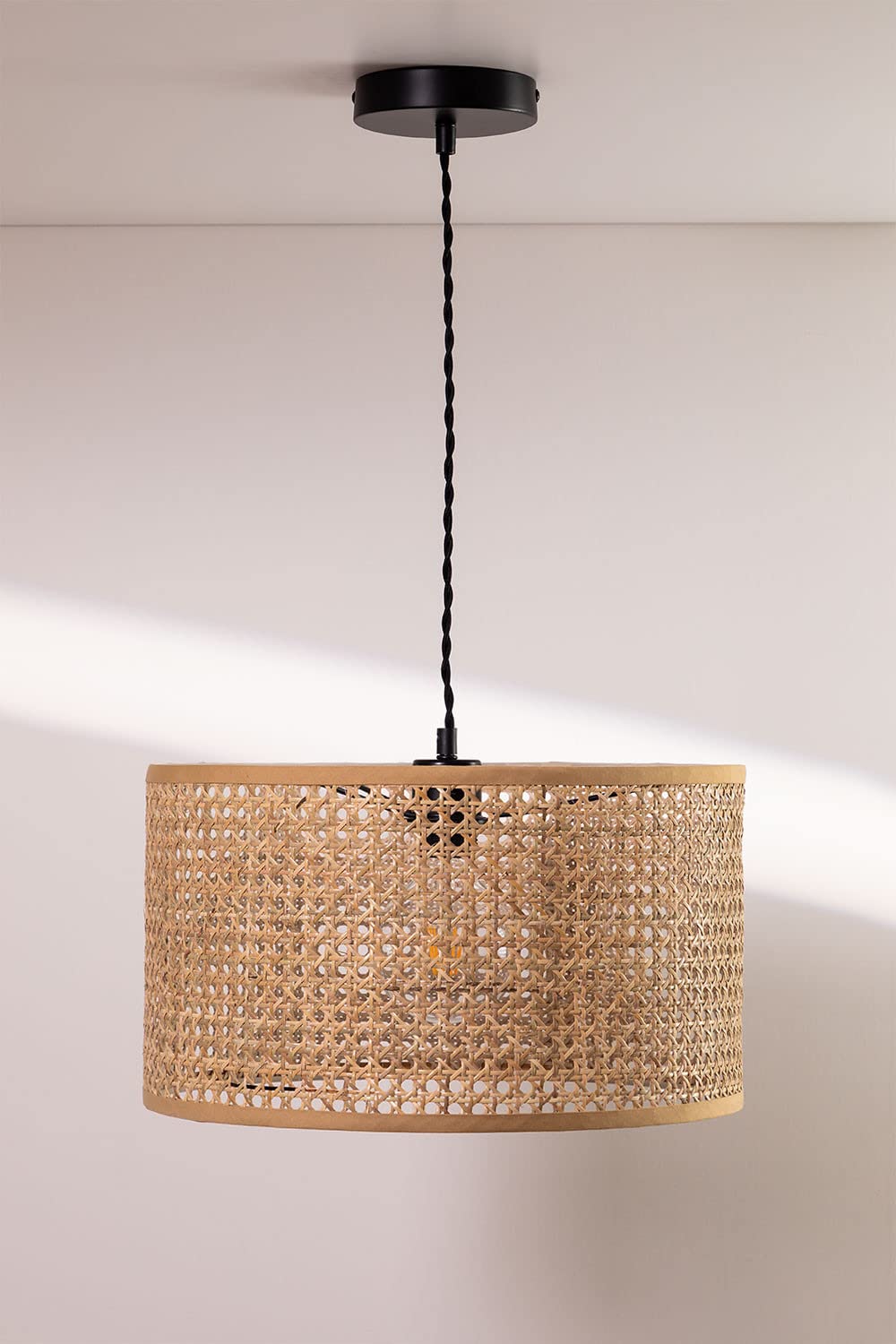 Sklum Serri lampada da soffitto rattan E27 interni