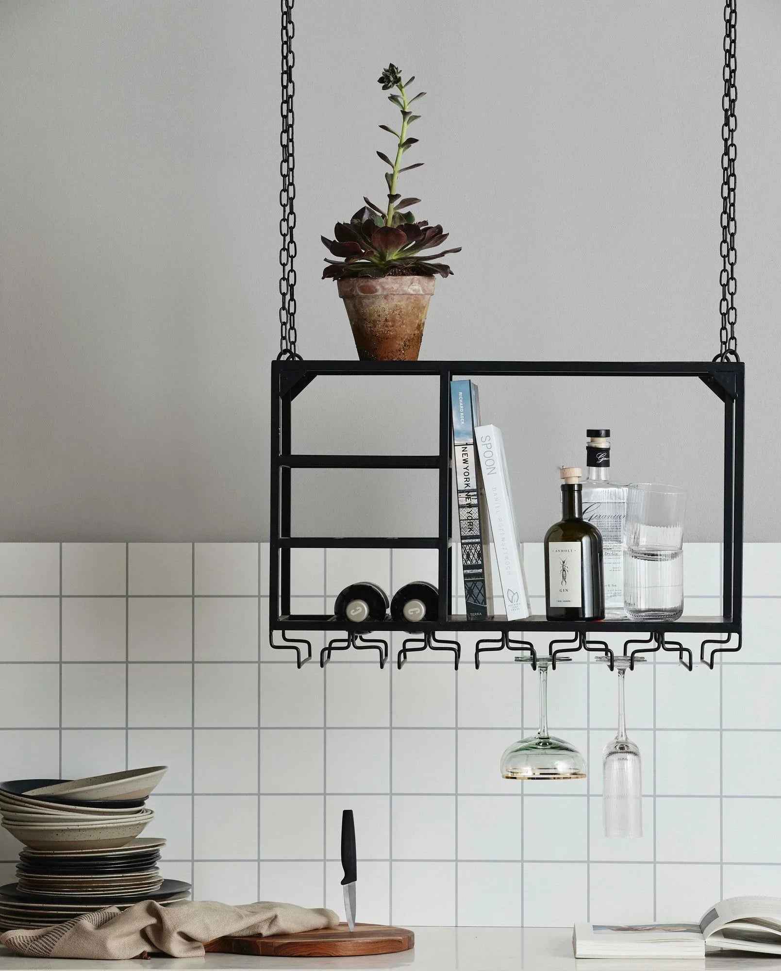 Bambua Loft S mensola in ferro nero