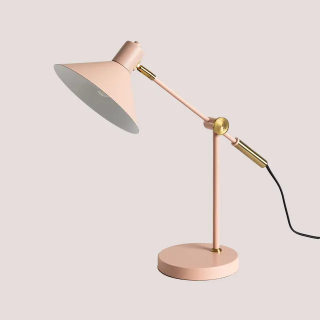 Sklum Clayt lampada da tavolo metallo incarnato 61 cm