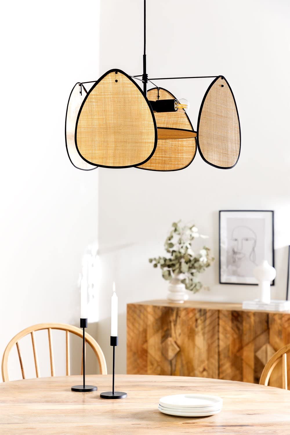 Sklum Dack lampadario rafia naturale Ø50 cm
