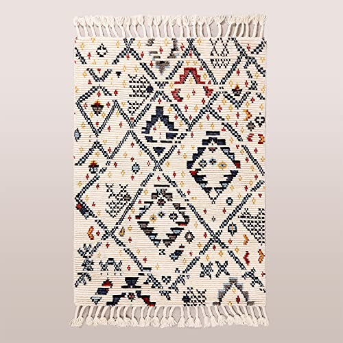 Sklum Erbe Tappeto in Lana 205x120 Bianco Antico