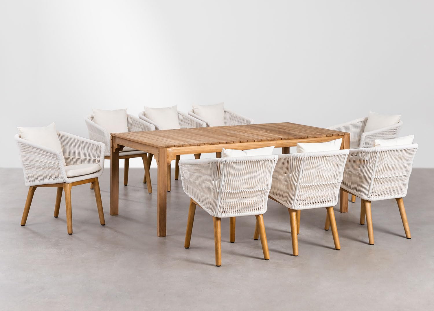 Sklum Donal Barker set tavolo giardino 200x100 8 sedie