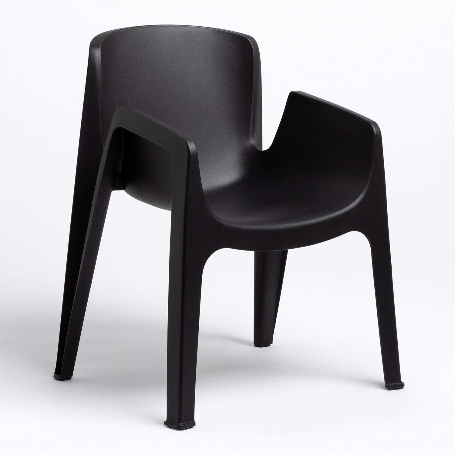 Sklum Tina set 4 sedie giardino nere impilabili