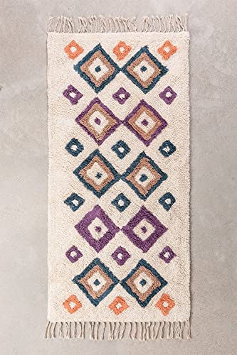 Sklum Gorka Tappeto in Cotone 162x72 cm Ethnic Colors
