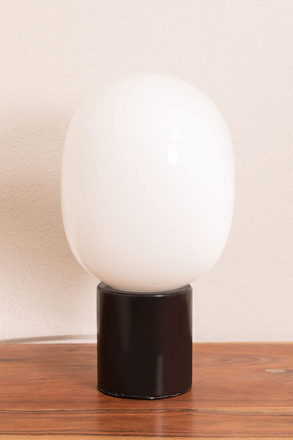 Sklum Bow lampada da tavolo vetro nero Ø15 cm