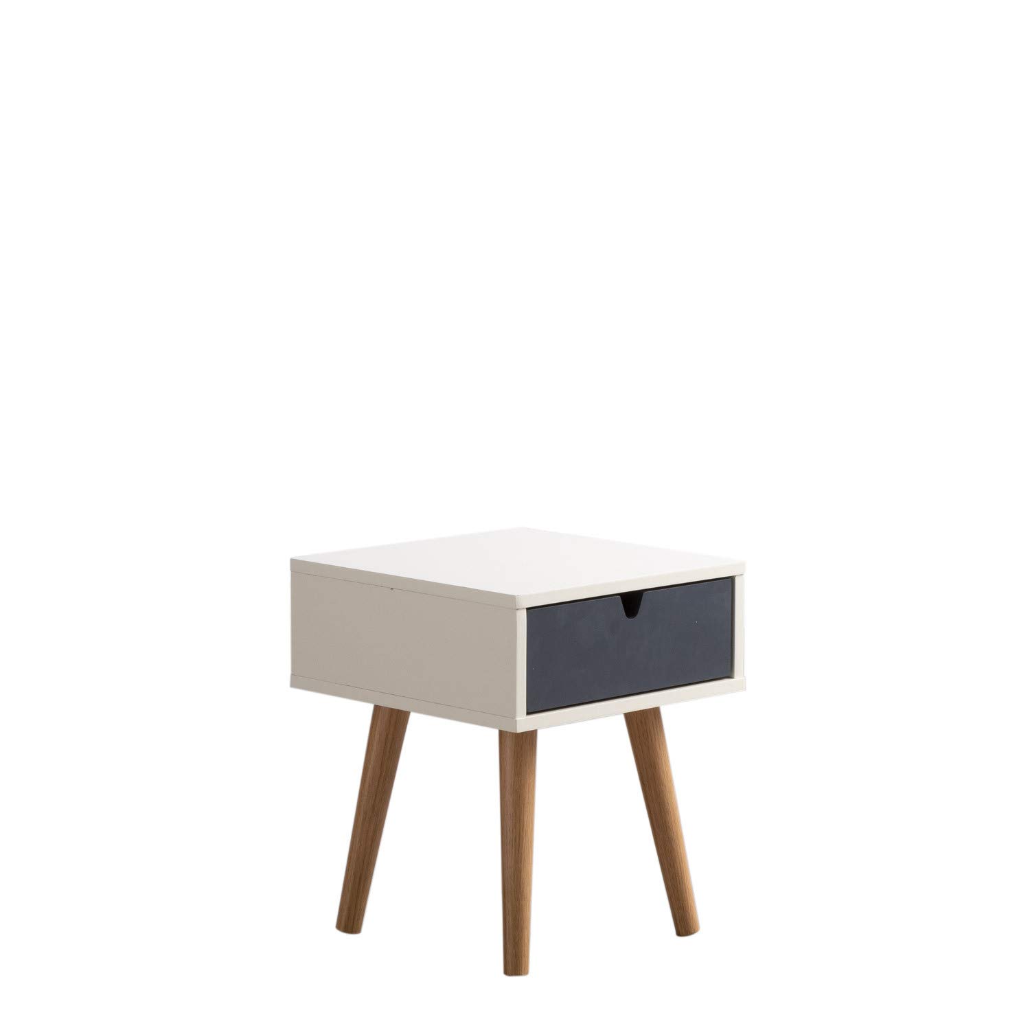 Sklum Abbir comodino bianco in MDF con cassetto