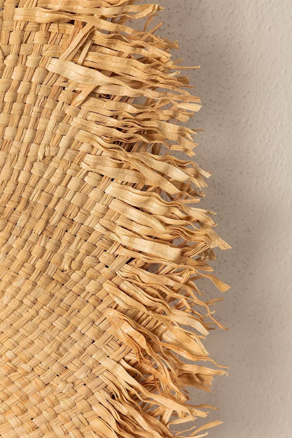 Sklum Deani specchio rotondo rafia natural Ø55 cm