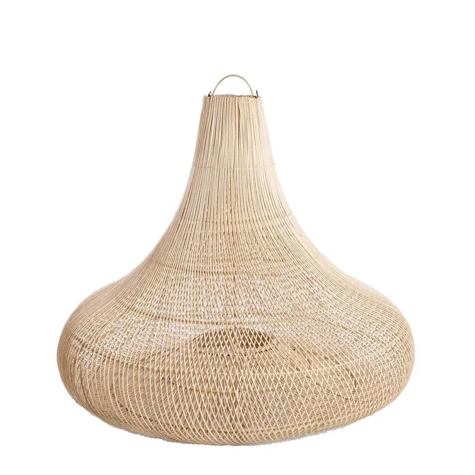 Bambua Shala L lampadario rattan naturale grande