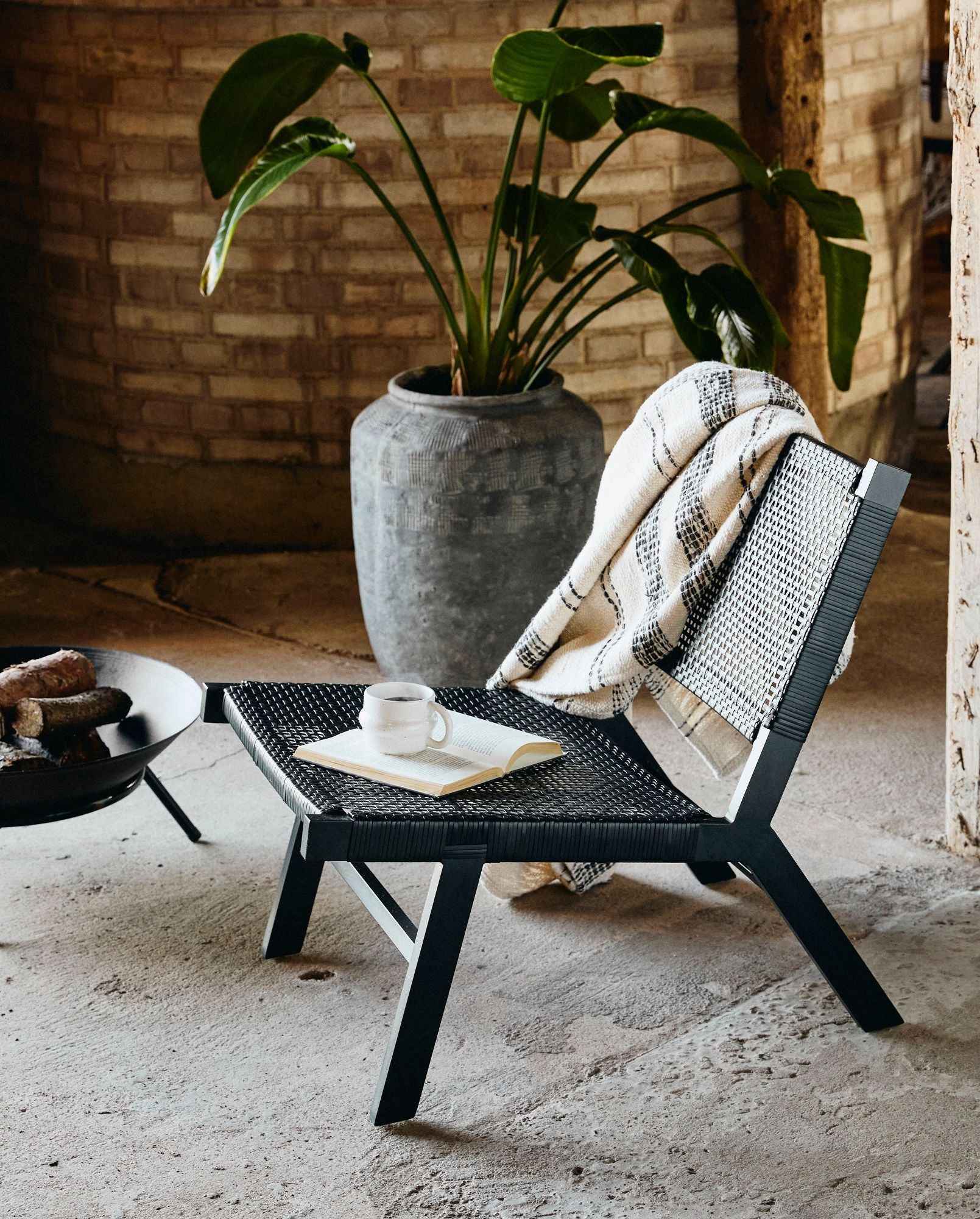 Bambua Cema vaso XL grigio da interno