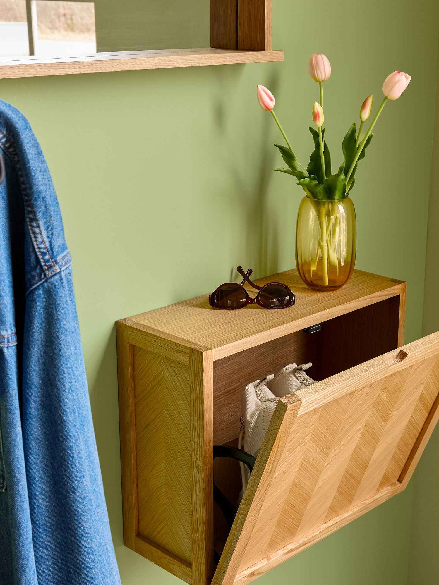 Bambua Herringbone scarpiera rovere naturale