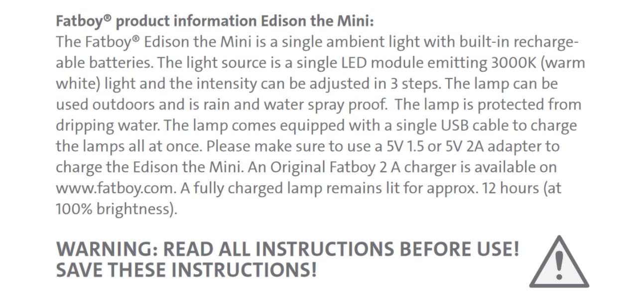 Fatboy Edison the Mini Lampada Tavolo Bianca Set 3 Pz LED