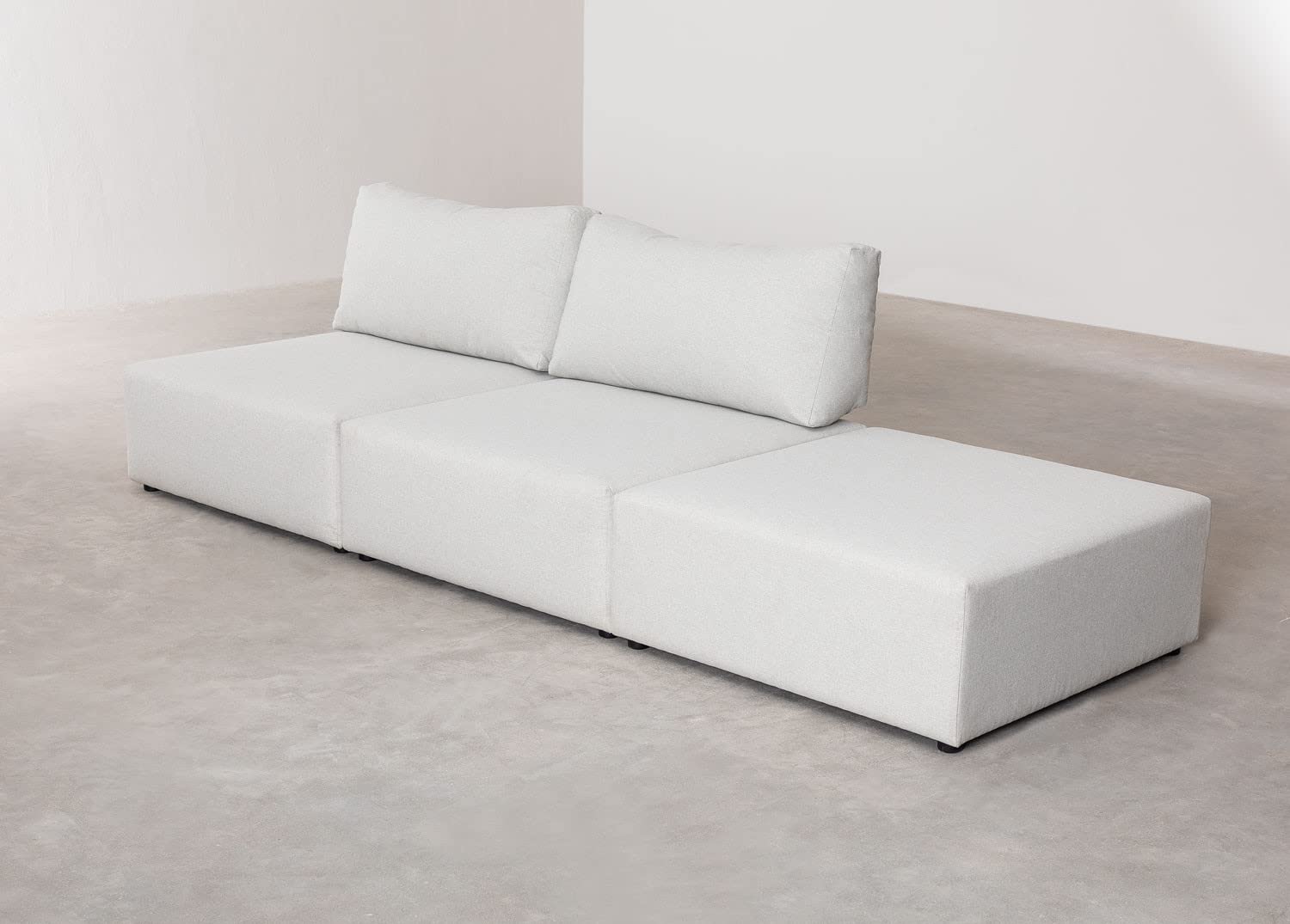 Sklum Kata divano componibile 2 pezzi con pouf