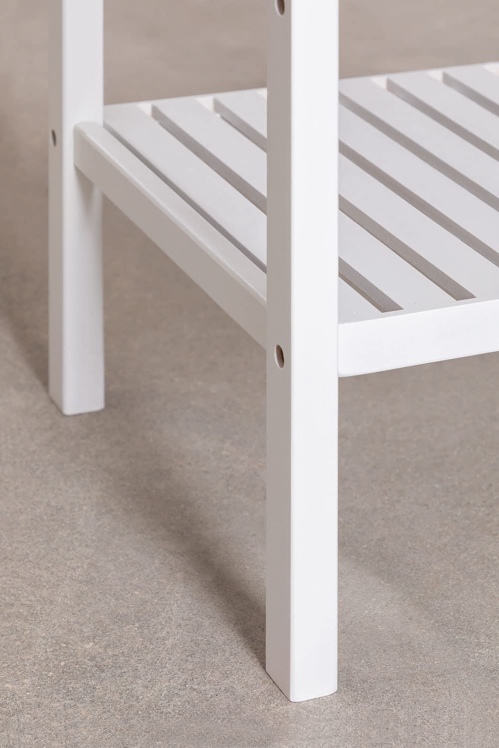 Sklum Zarak scaffale bambù bianco legno 145,5 cm