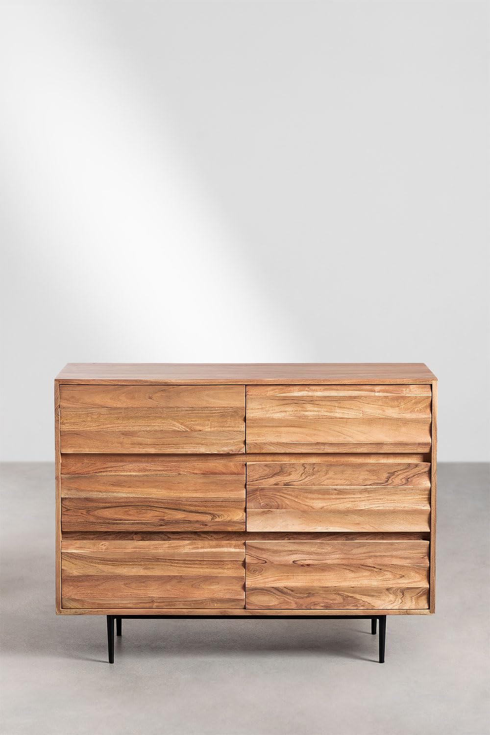Sklum Petter Cassettiera Acacia 109,5 cm Industriale