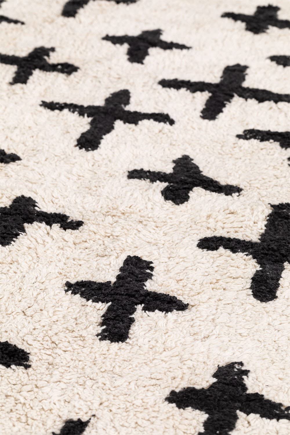 Sklum Zuul tappeto 209x122 cm cotone bianco-nero