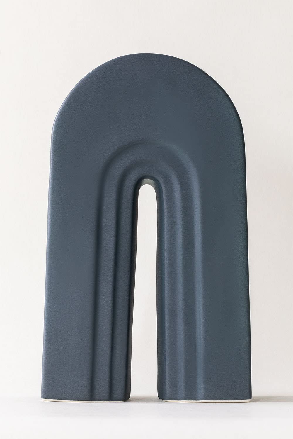 Sklum Lernig vaso in ceramica blu turchese h 26,5 cm